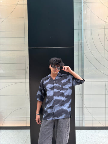 Distorted Ocean Print Shirt Distorted Ocean Print Shirt
