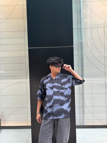 Distorted Ocean Print Shirt Distorted Ocean Print Shirt