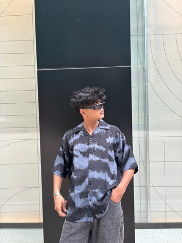 Distorted Ocean Print Shirt Distorted Ocean Print Shirt