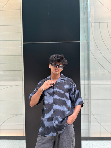 Distorted Ocean Print Shirt Distorted Ocean Print Shirt