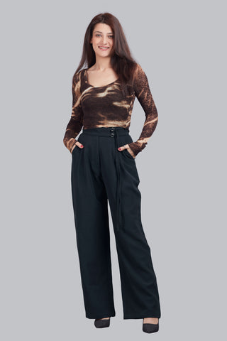 String Attached  Pleated Trousers