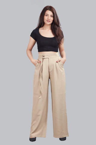 String Attached  Pleated Trousers