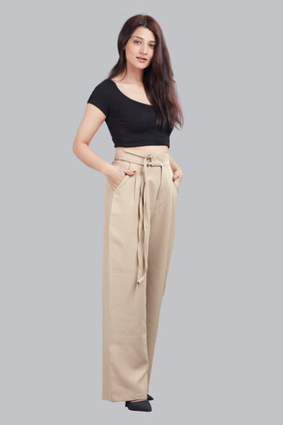 String Attached  Pleated Trousers