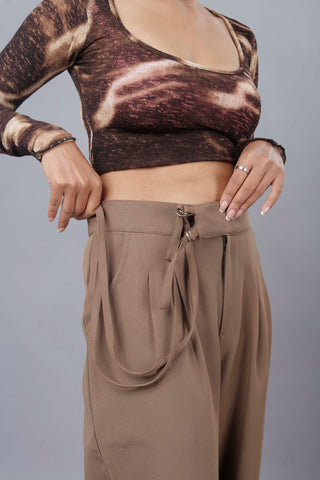 String Attached  Pleated Trousers