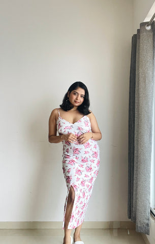 Rosa Print Bodycon Dress