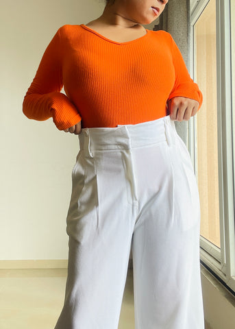 Double Pleated Broad Waistband Pants